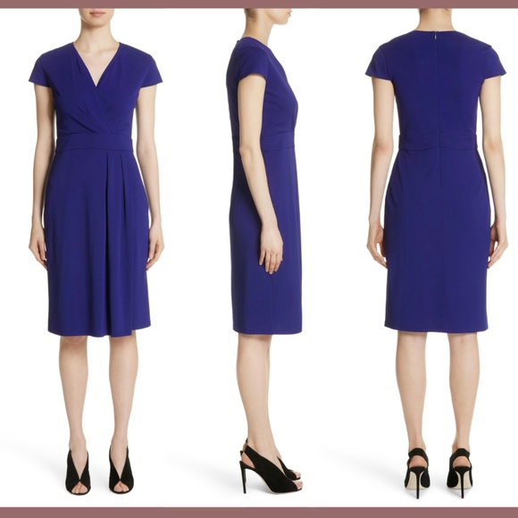 NEW MAX MARA [ US 10 ] Feluca Surplice‎ Dress In Violet - Picture 1 of 13